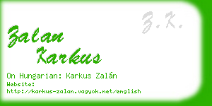 zalan karkus business card
